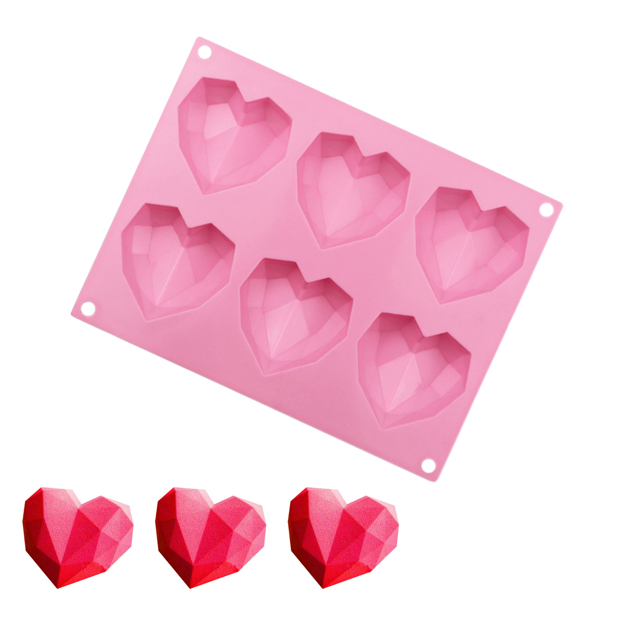 3D Geometric Heart Mold for Hot Cocoa Bombs