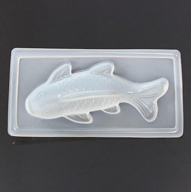 Tsondianz 3D Koi Fish Silicone Mold Resin Epoxy Mould DIY Chocolate Cake  Mold 